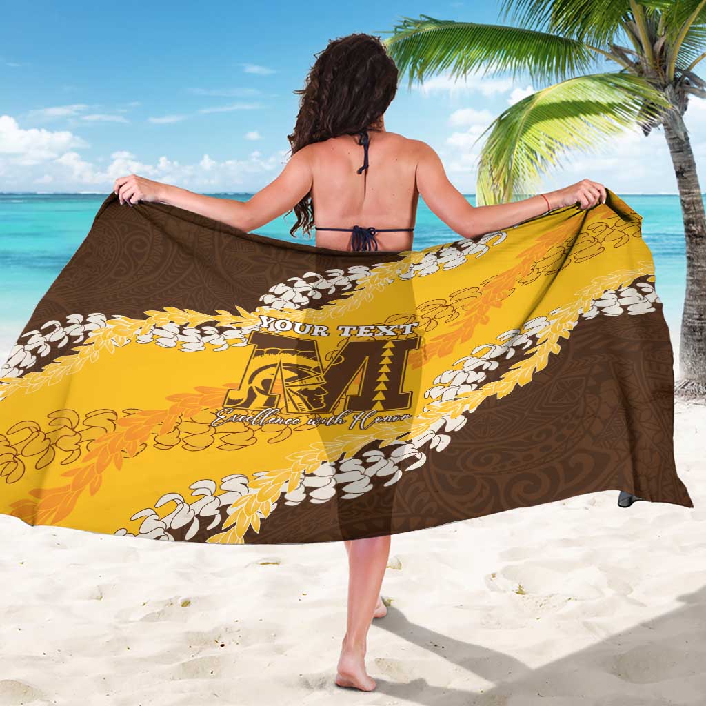Personalized Mililani Hawaii High School Sarong Puakenikeni Lei Hawaiian Pattern - Polynesian Pride