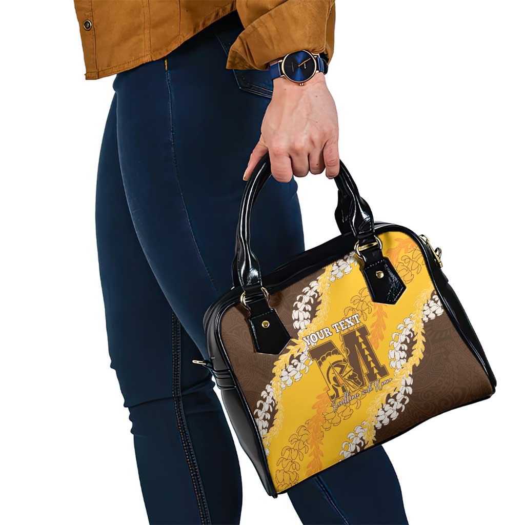 Personalized Mililani Hawaii High School Shoulder Handbag Puakenikeni Lei Hawaiian Pattern - Polynesian Pride