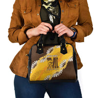 Personalized Mililani Hawaii High School Shoulder Handbag Puakenikeni Lei Hawaiian Pattern - Polynesian Pride