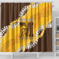 Personalized Mililani Hawaii High School Shower Curtain Puakenikeni Lei Hawaiian Pattern - Polynesian Pride