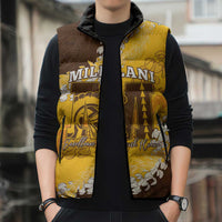 Personalized Mililani Hawaii High School Sleeveless Puffer Jacket Puakenikeni Lei Hawaiian Pattern LT14 - Polynesian Pride