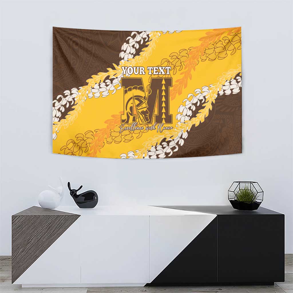 Personalized Mililani Hawaii High School Tapestry Puakenikeni Lei Hawaiian Pattern - Polynesian Pride
