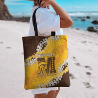 Personalized Mililani Hawaii High School Tote Bag Puakenikeni Lei Hawaiian Pattern - Polynesian Pride