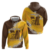 Personalized Mililani Hawaii High School Zip Hoodie Puakenikeni Lei Hawaiian Pattern - Polynesian Pride