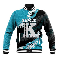 Personalized Kapolei Hawaii High School Baseball Jacket Puakenikeni Lei Hawaiian Pattern LT14 Unisex Teal - Polynesian Pride