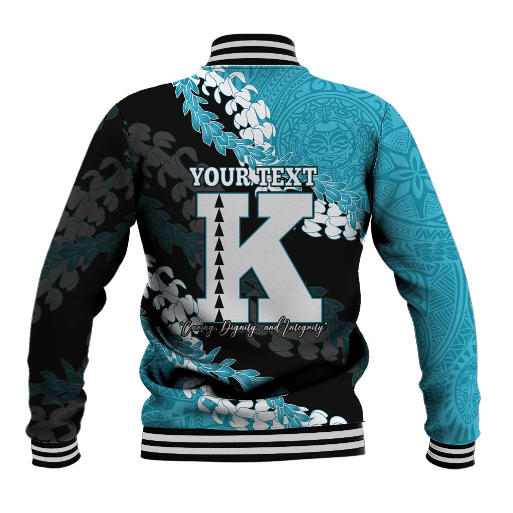 Personalized Kapolei Hawaii High School Baseball Jacket Puakenikeni Lei Hawaiian Pattern LT14 - Polynesian Pride
