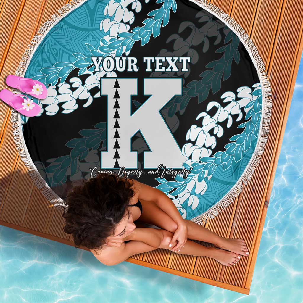 Personalized Kapolei Hawaii High School Beach Blanket Puakenikeni Lei Hawaiian Pattern - Polynesian Pride