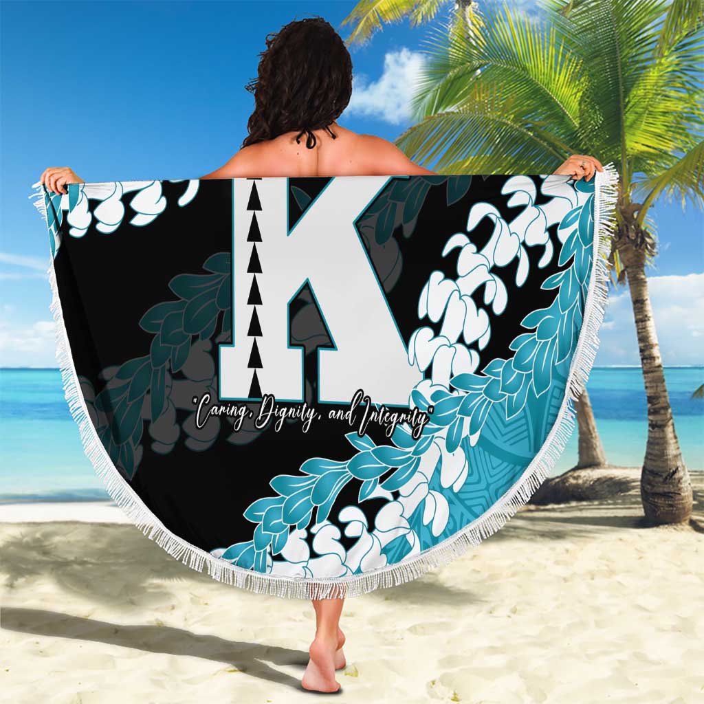 Personalized Kapolei Hawaii High School Beach Blanket Puakenikeni Lei Hawaiian Pattern - Polynesian Pride