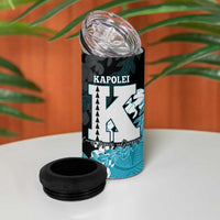 Personalized Kapolei Hawaii High School 4 in 1 Can Cooler Tumbler Puakenikeni Lei Hawaiian Pattern - Polynesian Pride