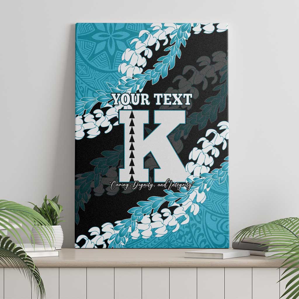 Personalized Kapolei Hawaii High School Canvas Wall Art Puakenikeni Lei Hawaiian Pattern LT14 - Polynesian Pride