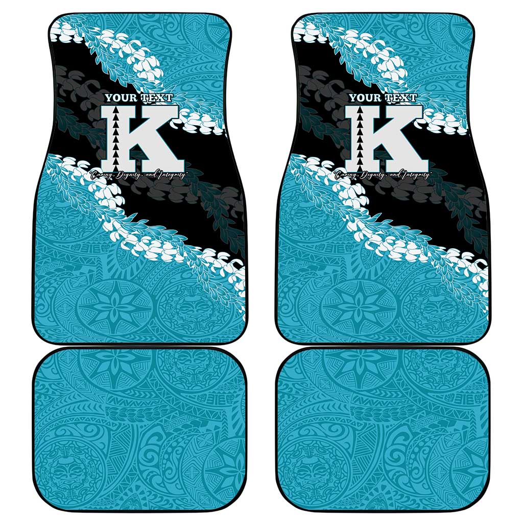Personalized Kapolei Hawaii High School Car Mats Puakenikeni Lei Hawaiian Pattern - Polynesian Pride