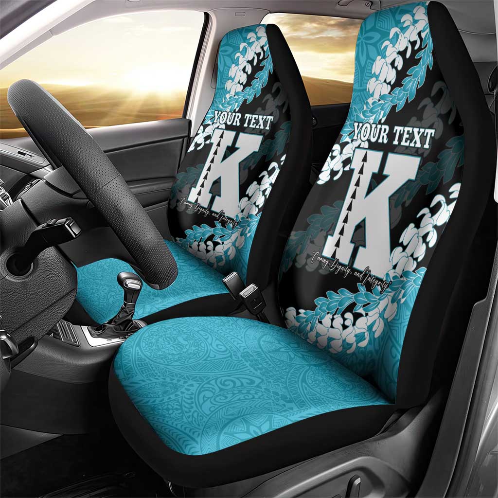 Personalized Kapolei Hawaii High School Car Seat Cover Puakenikeni Lei Hawaiian Pattern - Polynesian Pride