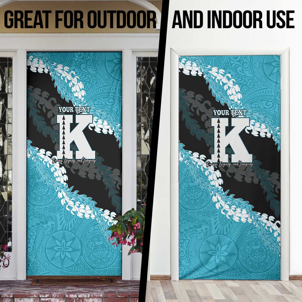 Personalized Kapolei Hawaii High School Door Cover Puakenikeni Lei Hawaiian Pattern LT14 - Polynesian Pride