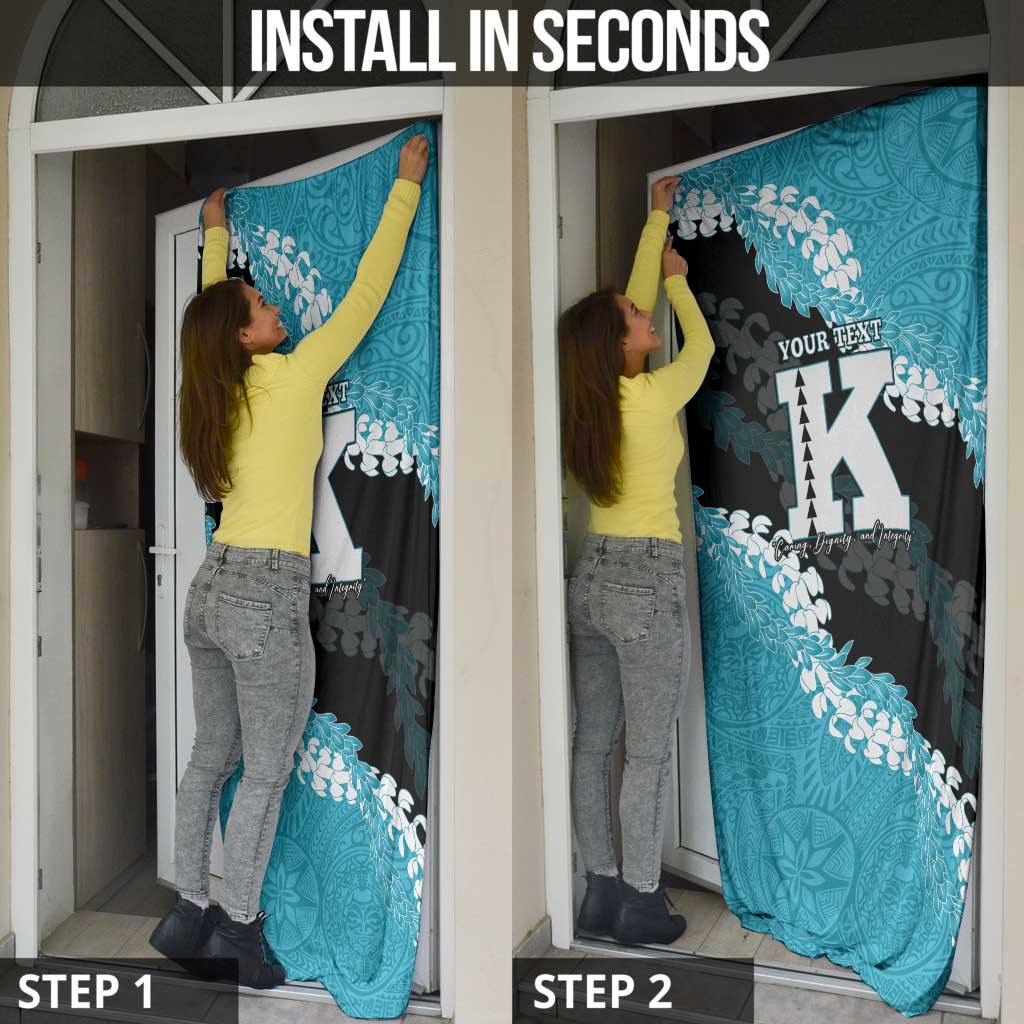 Personalized Kapolei Hawaii High School Door Cover Puakenikeni Lei Hawaiian Pattern LT14 - Polynesian Pride