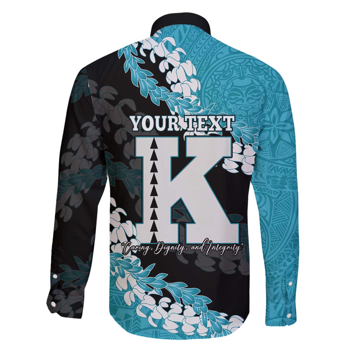 Personalized Kapolei Hawaii High School Family Matching Off The Shoulder Long Sleeve Dress and Hawaiian Shirt Puakenikeni Lei Hawaiian Pattern - Polynesian Pride