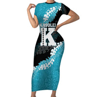 Personalized Kapolei Hawaii High School Family Matching Short Sleeve Bodycon Dress and Hawaiian Shirt Puakenikeni Lei Hawaiian Pattern - Polynesian Pride