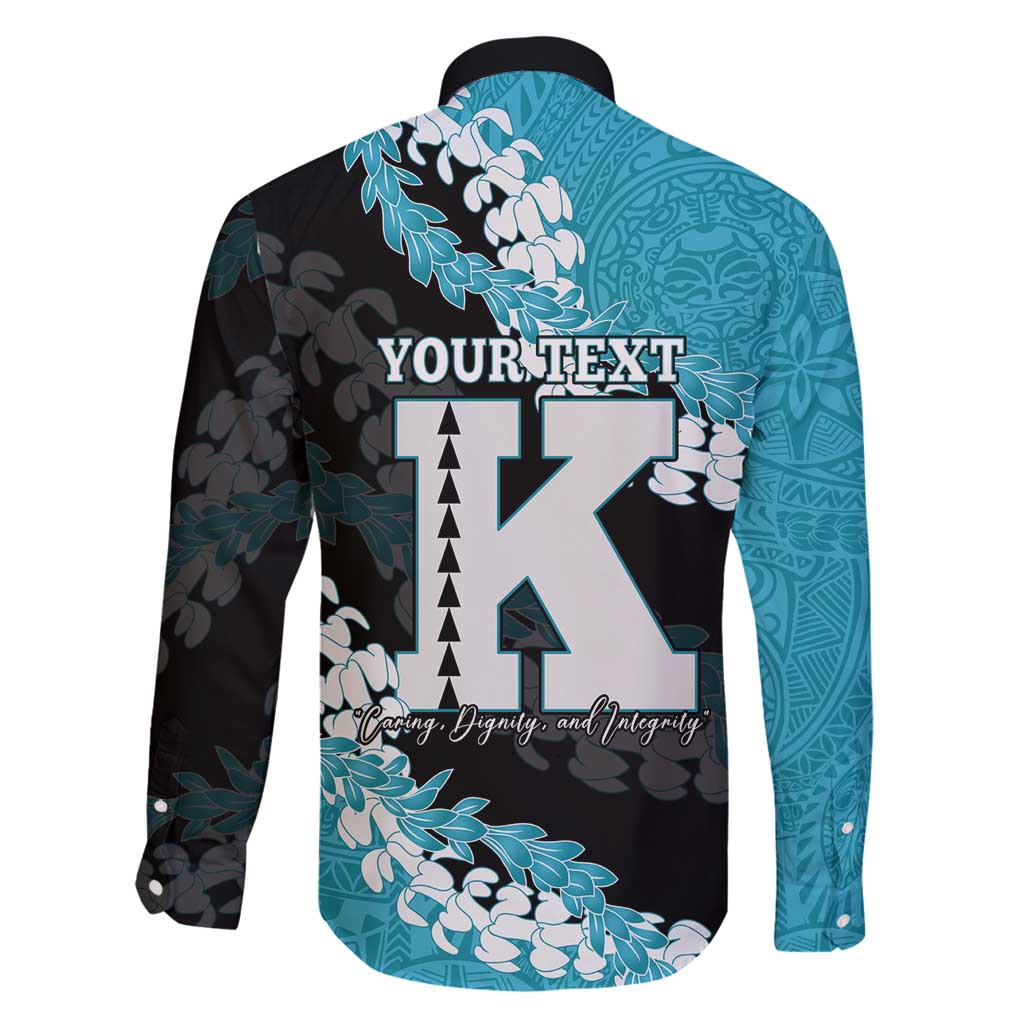 Personalized Kapolei Hawaii High School Family Matching Summer Maxi Dress and Hawaiian Shirt Puakenikeni Lei Hawaiian Pattern - Polynesian Pride