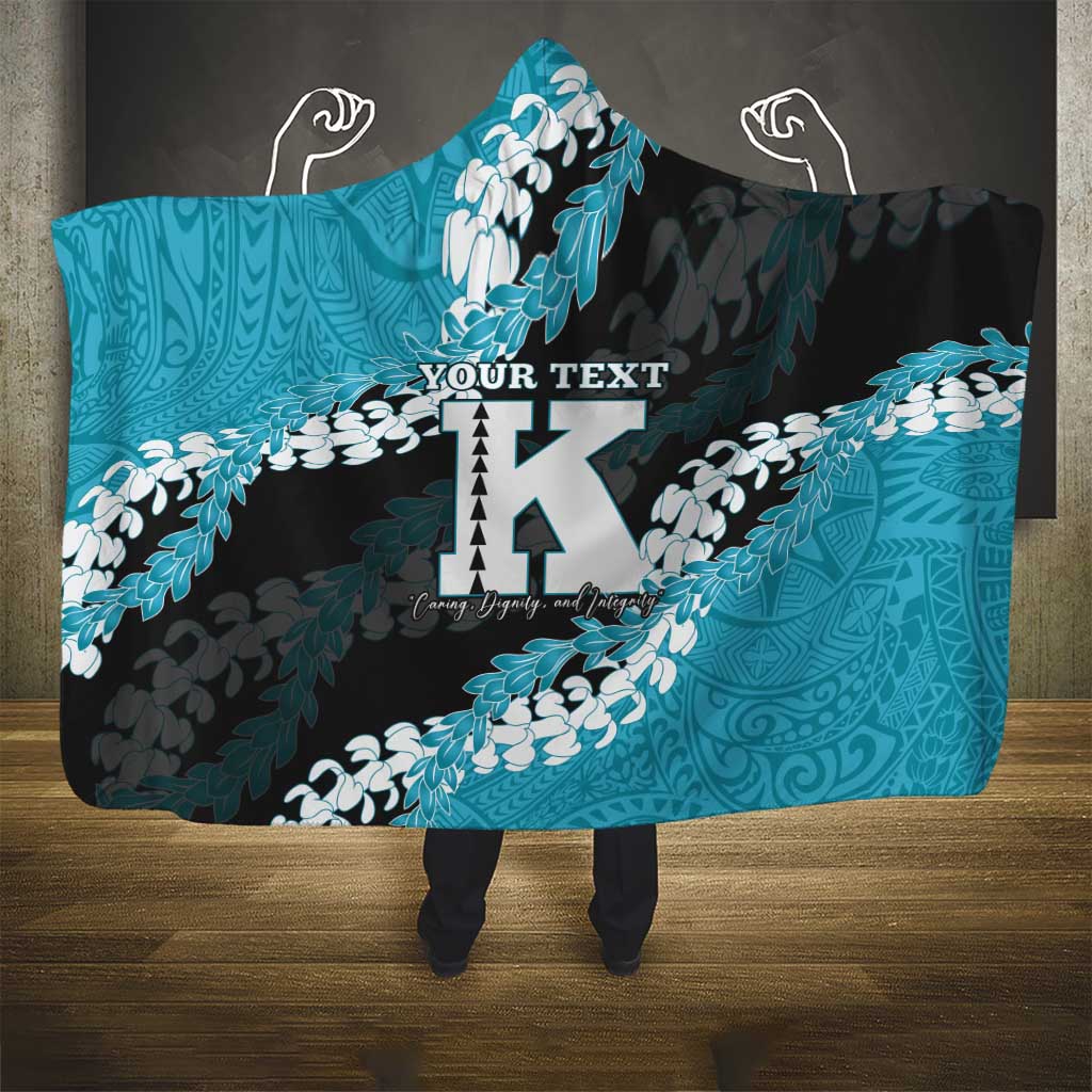 Personalized Kapolei Hawaii High School Hooded Blanket Puakenikeni Lei Hawaiian Pattern LT14 - Polynesian Pride