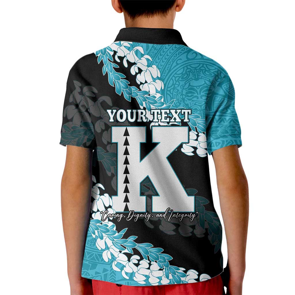 Personalized Kapolei Hawaii High School Kid Polo Shirt Puakenikeni Lei Hawaiian Pattern LT14 - Polynesian Pride