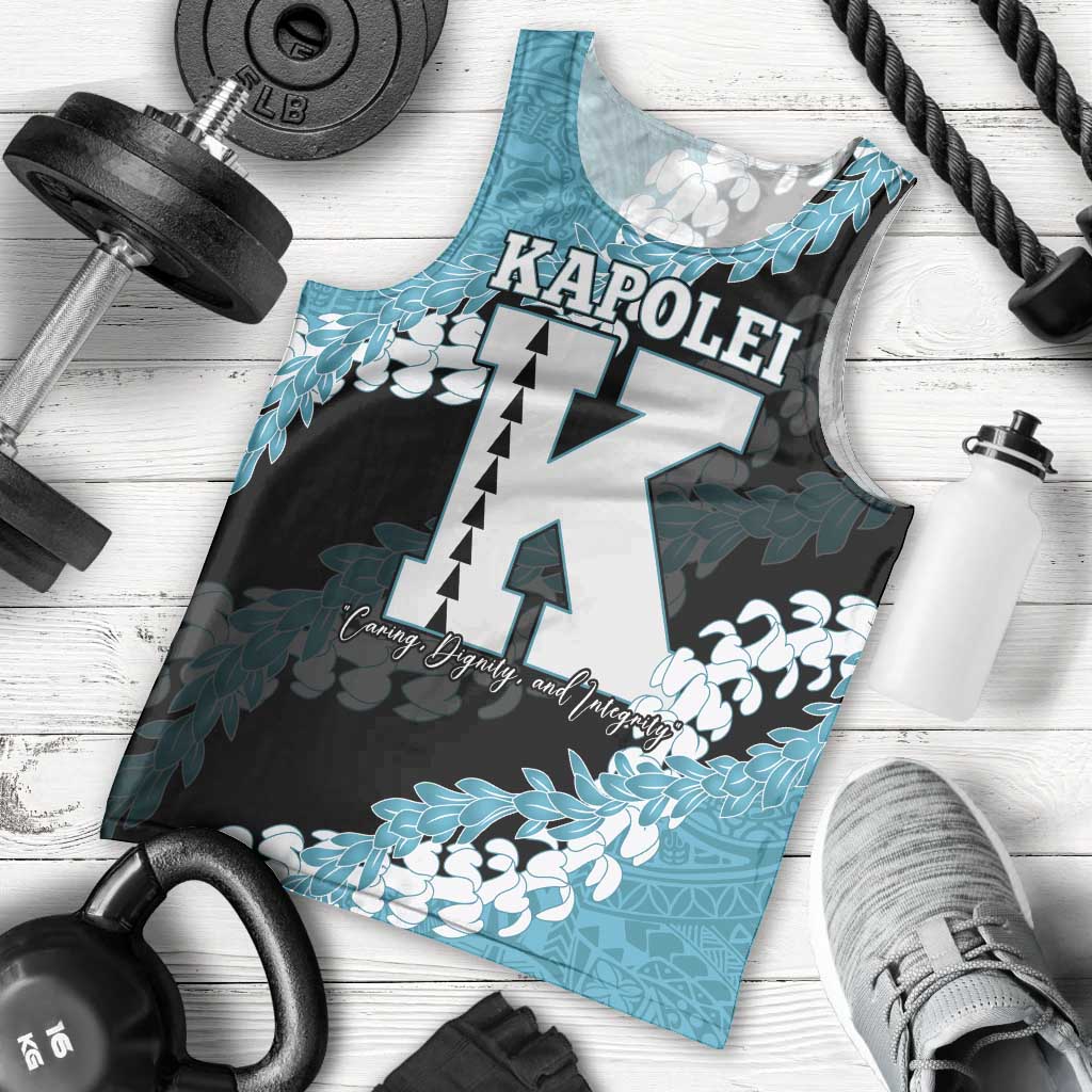 Personalized Kapolei Hawaii High School Men Tank Top Puakenikeni Lei Hawaiian Pattern LT14 - Polynesian Pride