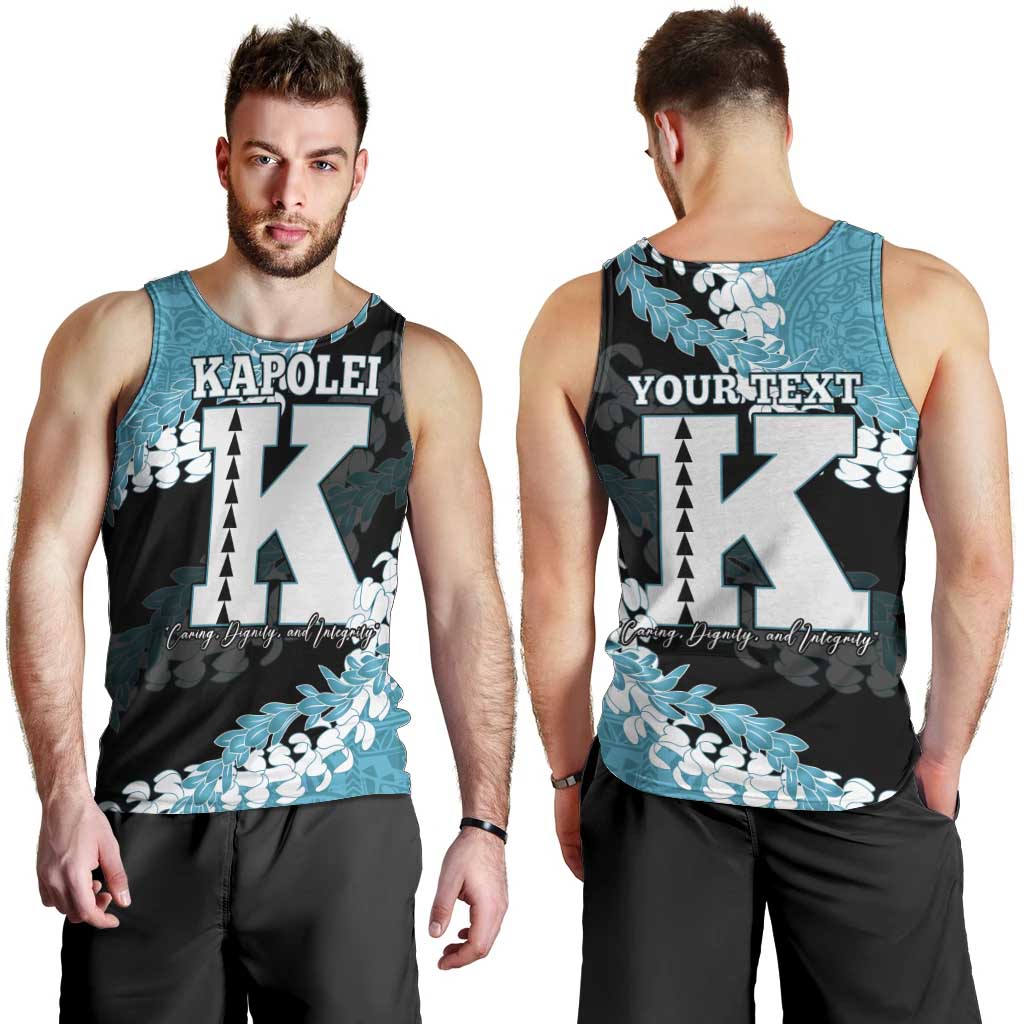 Personalized Kapolei Hawaii High School Men Tank Top Puakenikeni Lei Hawaiian Pattern LT14 - Polynesian Pride