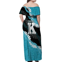 Personalized Kapolei Hawaii High School Off Shoulder Maxi Dress Puakenikeni Lei Hawaiian Pattern - Polynesian Pride