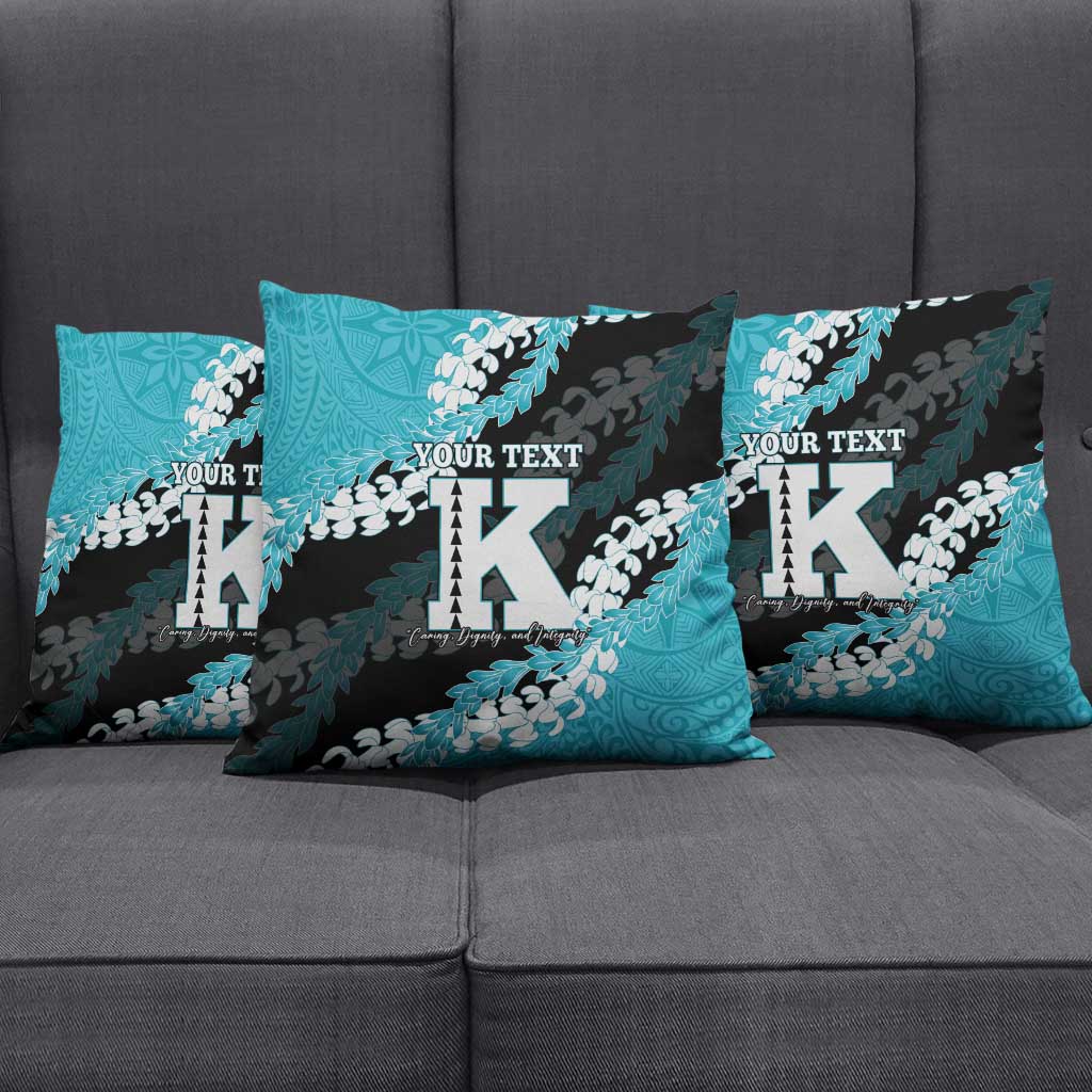 Personalized Kapolei Hawaii High School Pillow Cover Puakenikeni Lei Hawaiian Pattern - Polynesian Pride