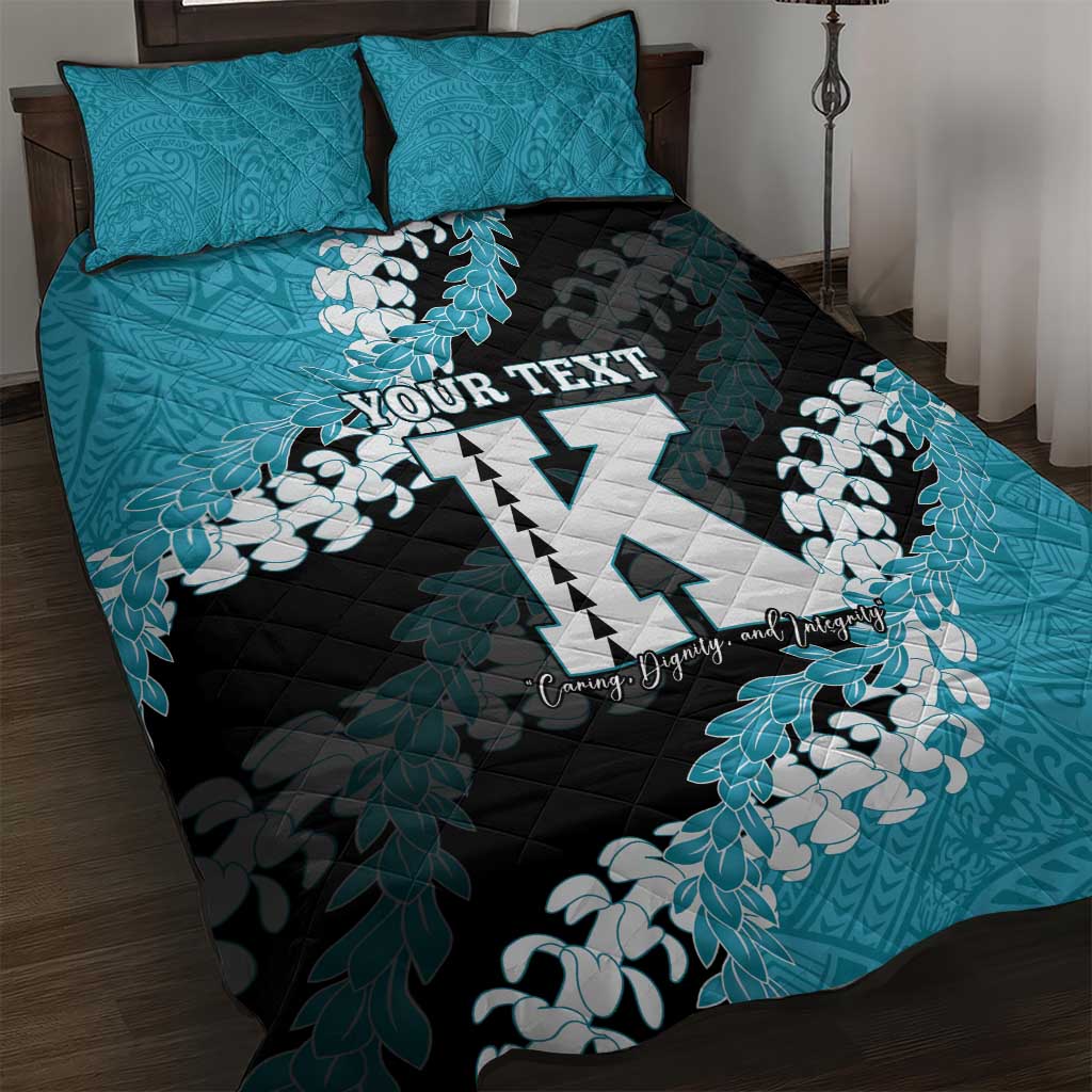 Personalized Kapolei Hawaii High School Quilt Bed Set Puakenikeni Lei Hawaiian Pattern - Polynesian Pride