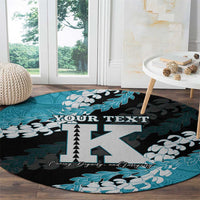 Personalized Kapolei Hawaii High School Round Carpet Puakenikeni Lei Hawaiian Pattern - Polynesian Pride