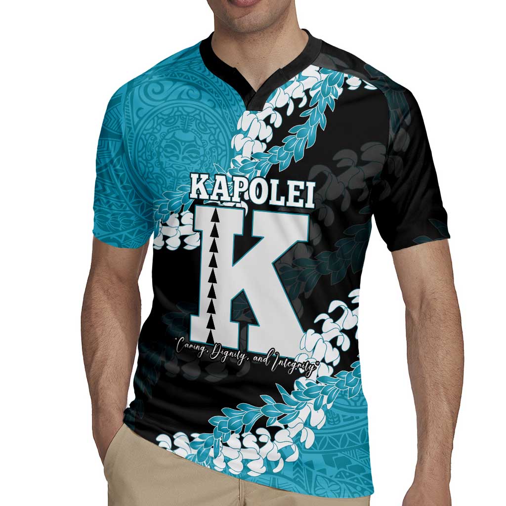 Personalized Kapolei Hawaii High School Rugby Jersey Puakenikeni Lei Hawaiian Pattern LT14 - Polynesian Pride