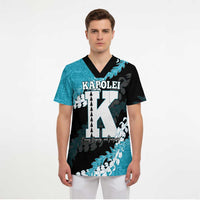 Personalized Kapolei Hawaii High School Scrub Top Puakenikeni Lei Hawaiian Pattern LT14 - Polynesian Pride