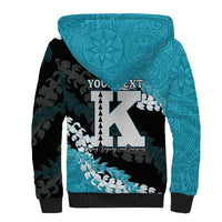Personalized Kapolei Hawaii High School Sherpa Hoodie Puakenikeni Lei Hawaiian Pattern - Polynesian Pride