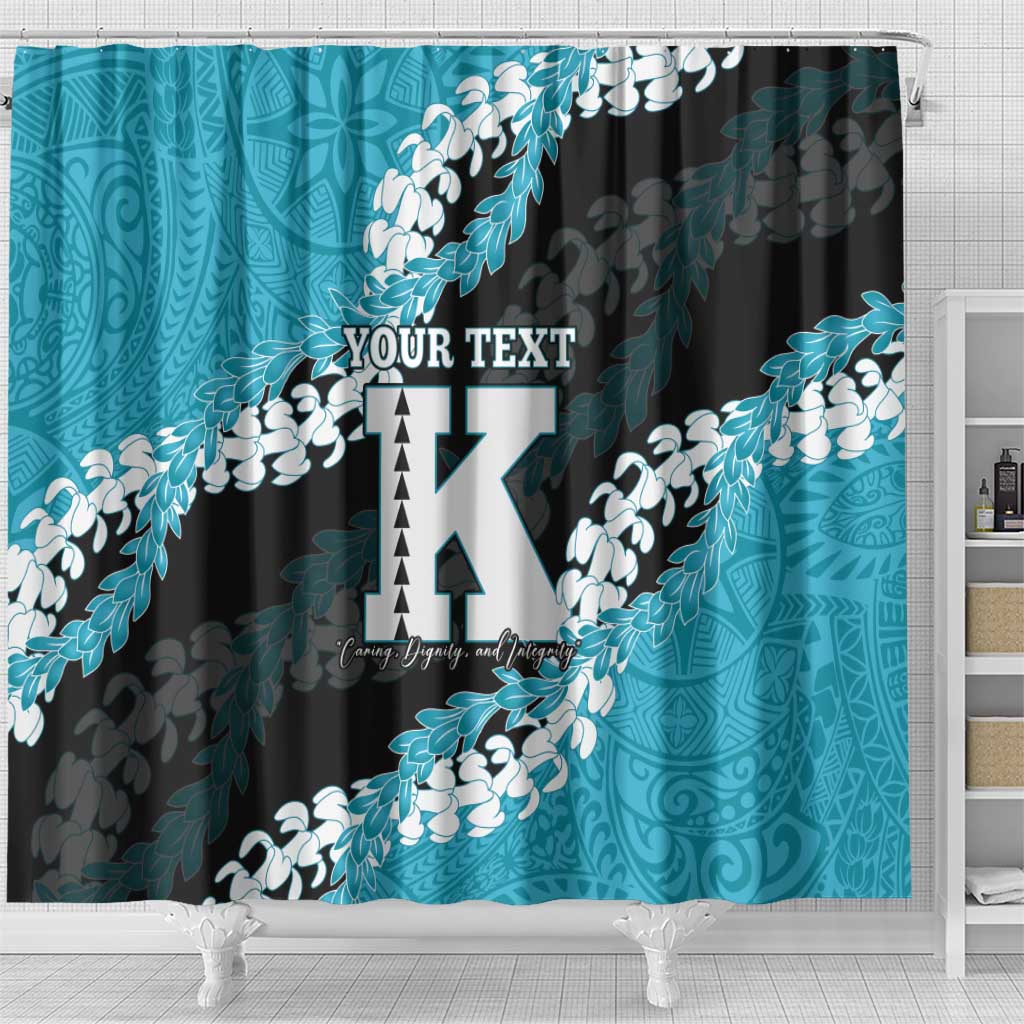 Personalized Kapolei Hawaii High School Shower Curtain Puakenikeni Lei Hawaiian Pattern - Polynesian Pride