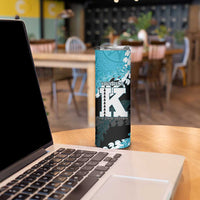 Personalized Kapolei Hawaii High School Skinny Tumbler Puakenikeni Lei Hawaiian Pattern LT14 - Polynesian Pride