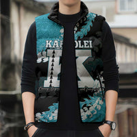 Personalized Kapolei Hawaii High School Sleeveless Puffer Jacket Puakenikeni Lei Hawaiian Pattern LT14 - Polynesian Pride