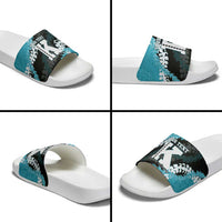 Personalized Kapolei Hawaii High School Slide Sandals Puakenikeni Lei Hawaiian Pattern LT14 - Polynesian Pride
