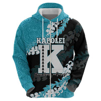 Personalized Kapolei Hawaii High School Zip Hoodie Puakenikeni Lei Hawaiian Pattern LT14 - Polynesian Pride