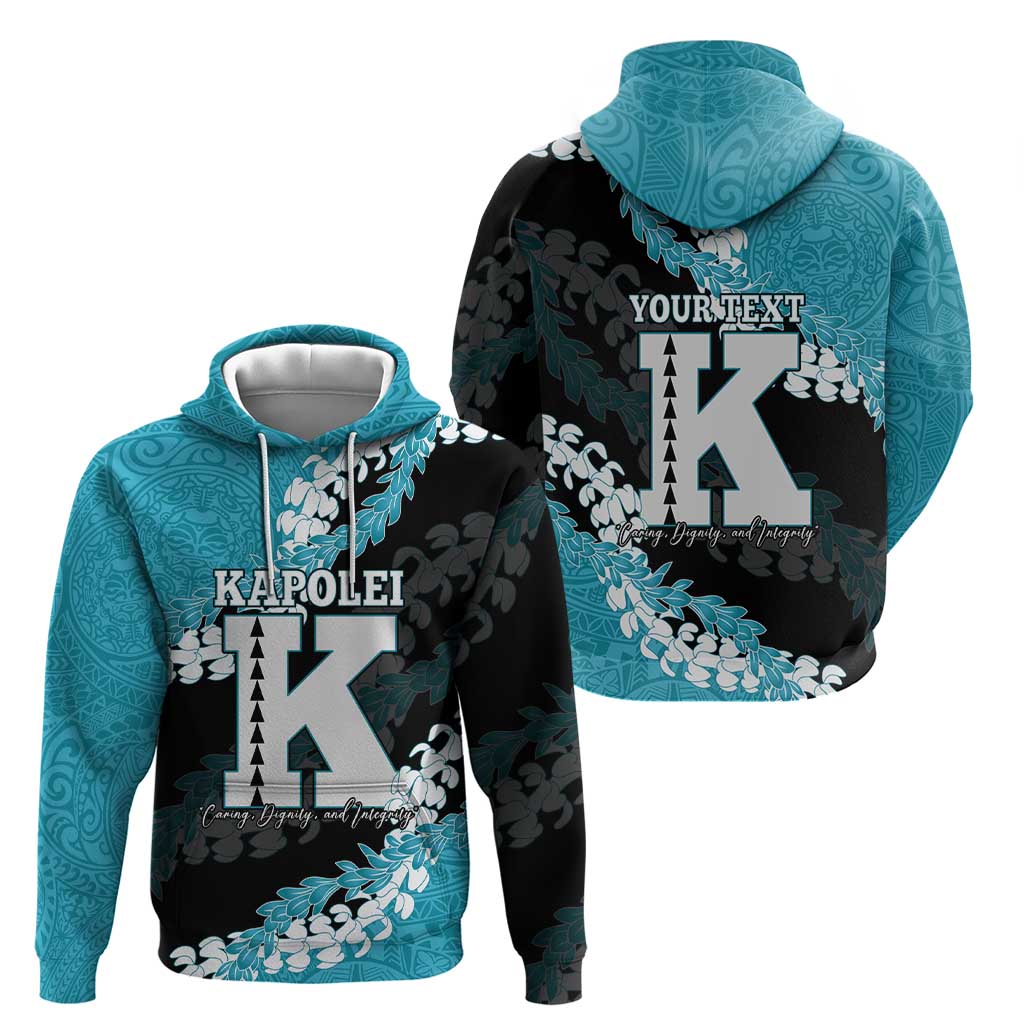 Personalized Kapolei Hawaii High School Zip Hoodie Puakenikeni Lei Hawaiian Pattern LT14 - Polynesian Pride