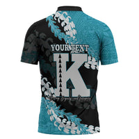 Personalized Kapolei Hawaii High School Zipper Polo Shirt Puakenikeni Lei Hawaiian Pattern LT14 - Polynesian Pride