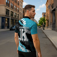 Personalized Kapolei Hawaii High School Zipper Polo Shirt Puakenikeni Lei Hawaiian Pattern LT14 - Polynesian Pride