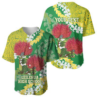Personalized Leilehua Hawaii High School Baseball Jersey Puakenikeni Lei Hawaiian Pattern LT14 - Polynesian Pride