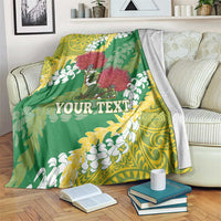 Personalized Leilehua Hawaii High School Blanket Puakenikeni Lei Hawaiian Pattern - Polynesian Pride