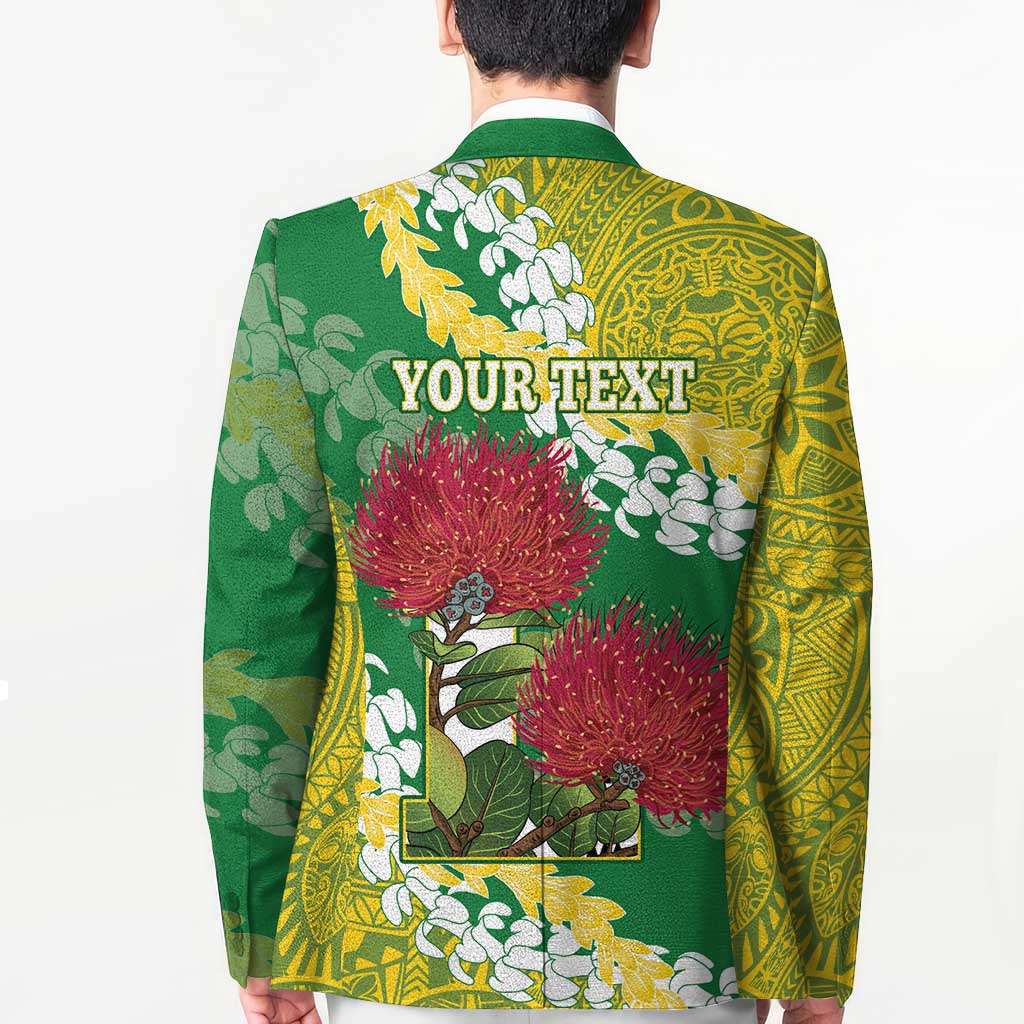 Personalized Leilehua Hawaii High School Blazer Puakenikeni Lei Hawaiian Pattern - Polynesian Pride