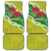 Personalized Leilehua Hawaii High School Car Mats Puakenikeni Lei Hawaiian Pattern - Polynesian Pride