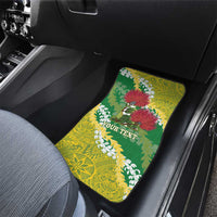 Personalized Leilehua Hawaii High School Car Mats Puakenikeni Lei Hawaiian Pattern - Polynesian Pride