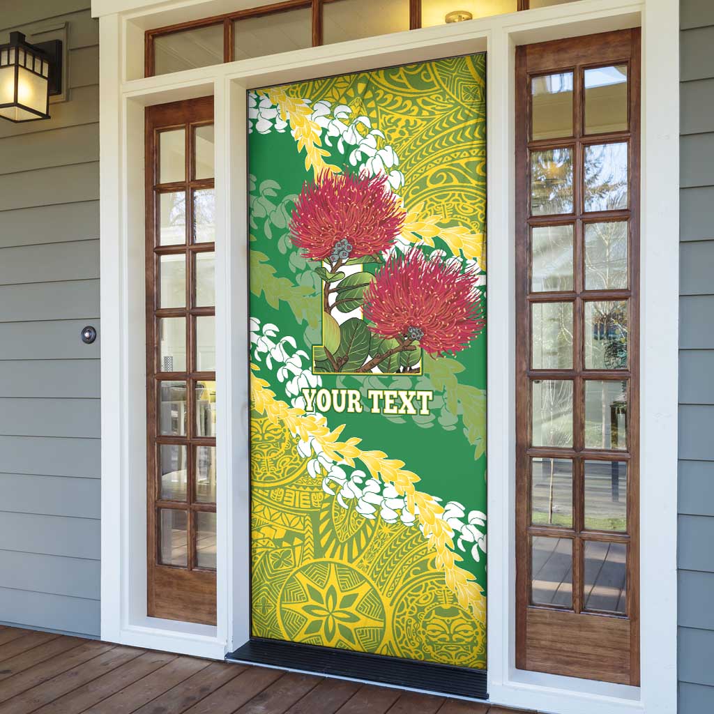 Personalized Leilehua Hawaii High School Door Cover Puakenikeni Lei Hawaiian Pattern LT14 - Polynesian Pride