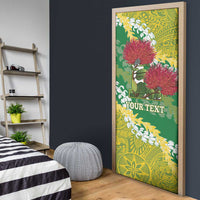 Personalized Leilehua Hawaii High School Door Cover Puakenikeni Lei Hawaiian Pattern LT14 - Polynesian Pride