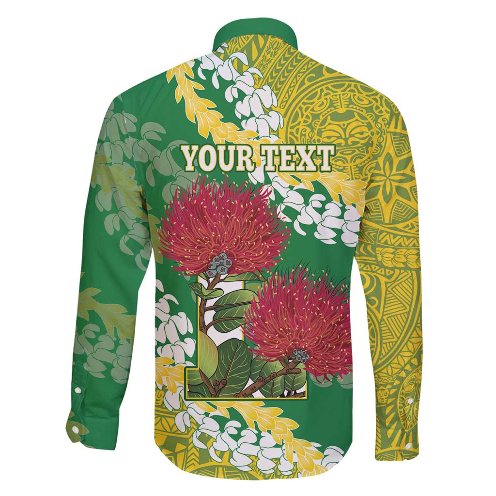 Personalized Leilehua Hawaii High School Family Matching Long Sleeve Bodycon Dress and Hawaiian Shirt Puakenikeni Lei Hawaiian Pattern - Polynesian Pride