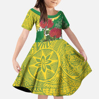 Personalized Leilehua Hawaii High School Family Matching Summer Maxi Dress and Hawaiian Shirt Puakenikeni Lei Hawaiian Pattern - Polynesian Pride