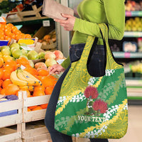 Personalized Leilehua Hawaii High School Grocery Bag Puakenikeni Lei Hawaiian Pattern - Polynesian Pride